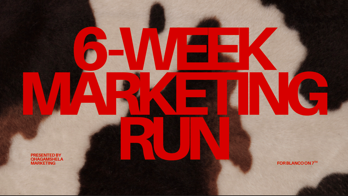 Cover of the Blanco six-week marketing plan