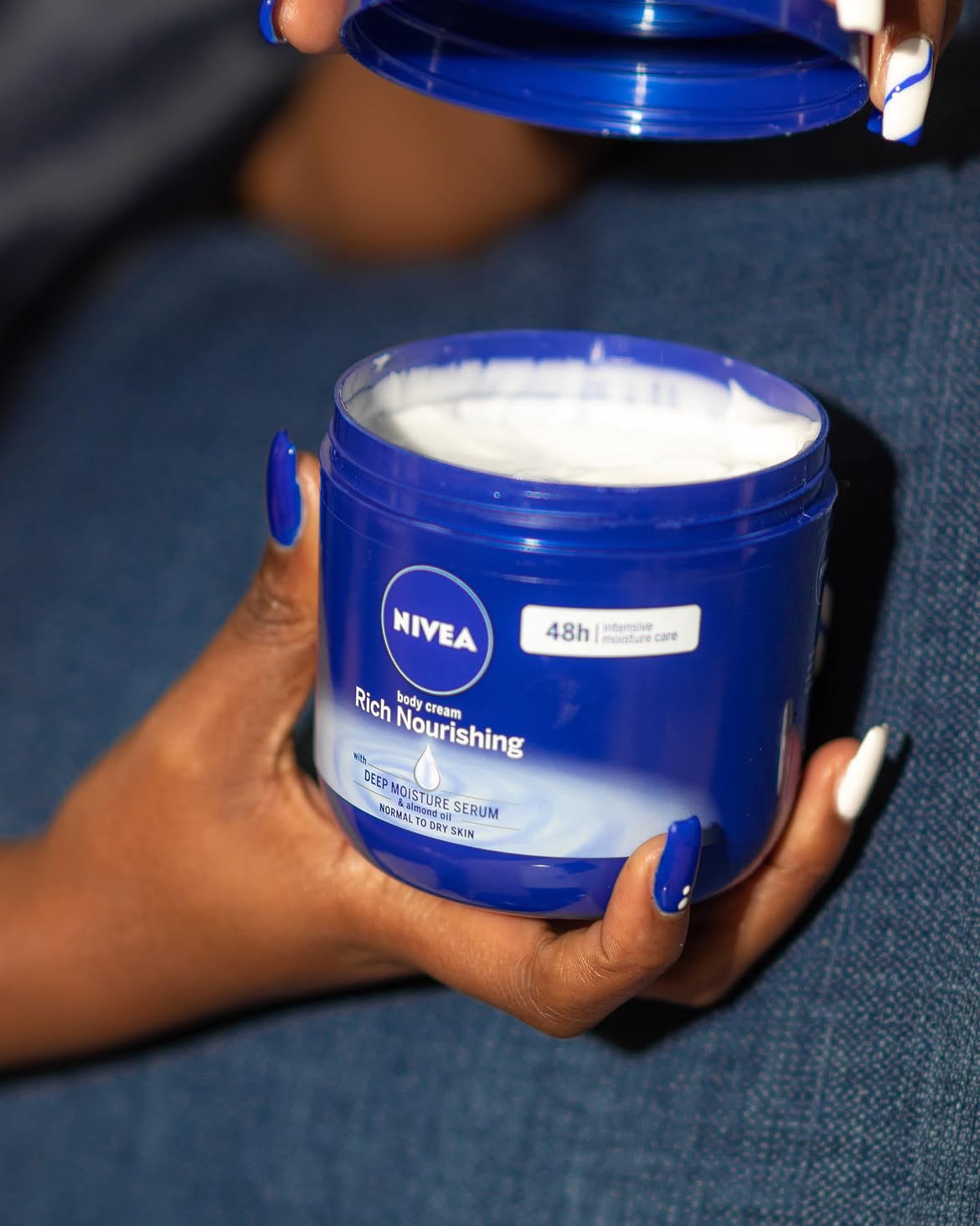 Tracy in the Nivea product campaign